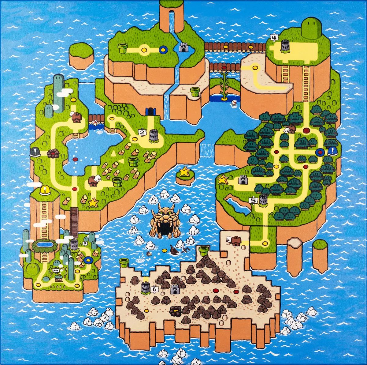 Mapa sobre el cuál se moverá Mario